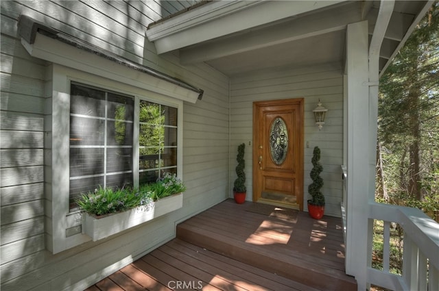 view of doorway to property