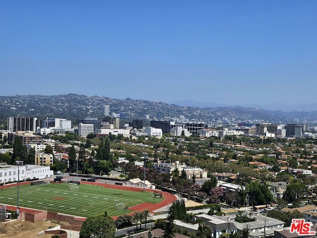 exterior space featuring a mountain view