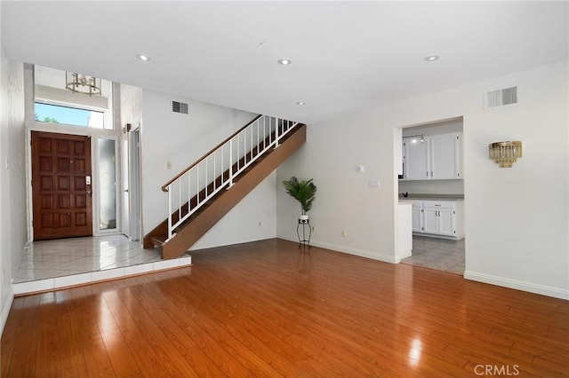 entryway featuring light wood-type flooring