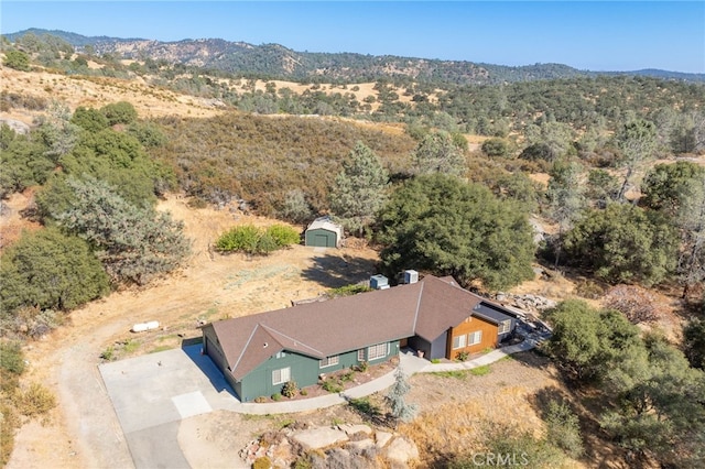 aerial view featuring a mountain view