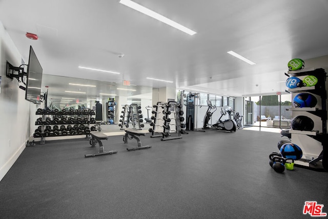 view of exercise room