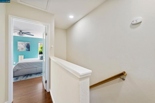 corridor featuring hardwood / wood-style flooring