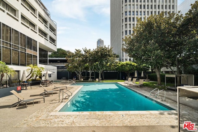 view of pool with a patio area