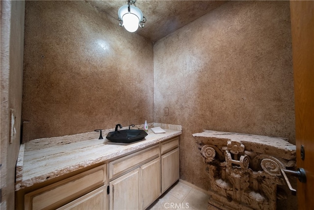 bathroom featuring vanity and tile patterned floors