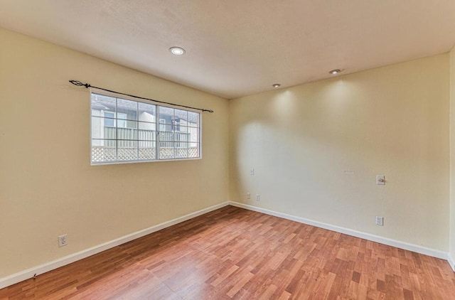 empty room featuring light wood-type flooring