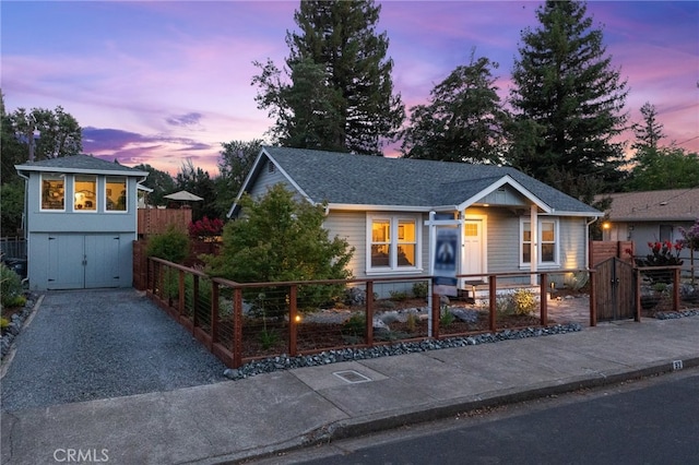 view of bungalow