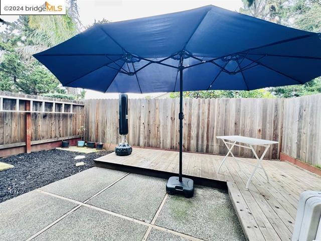 view of patio with a deck