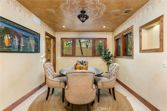 view of dining room