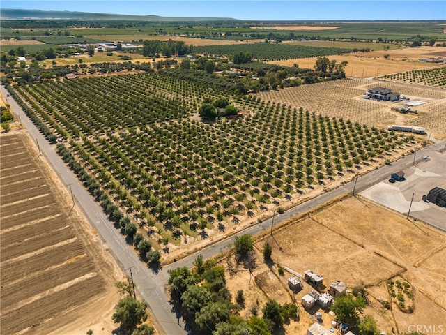 drone / aerial view with a rural view