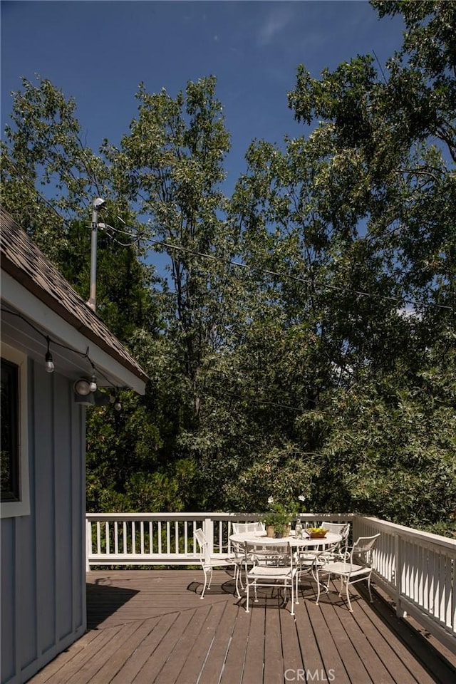 view of wooden deck