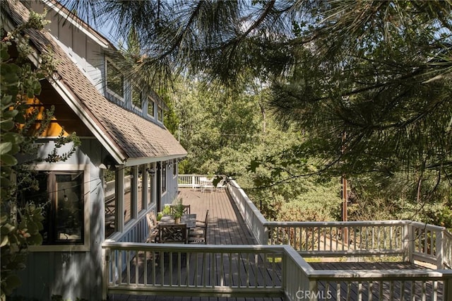 view of wooden deck