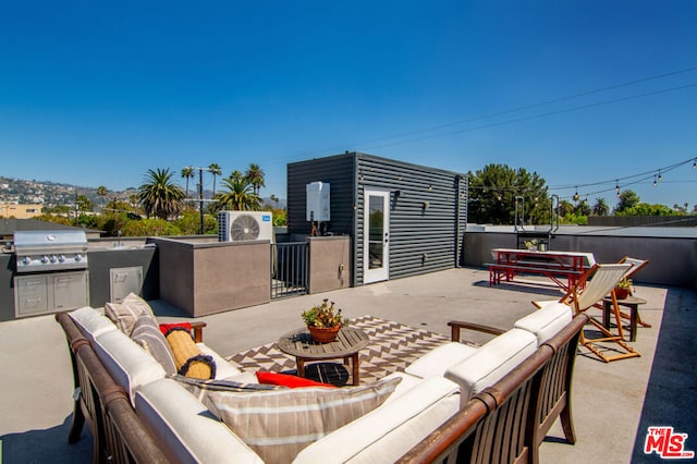 view of patio / terrace with outdoor lounge area and area for grilling