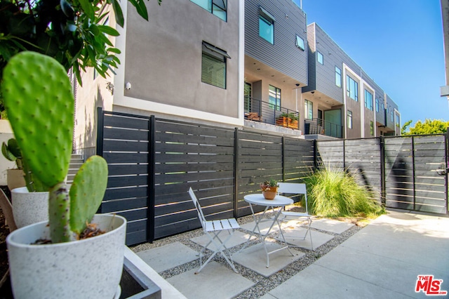 balcony featuring a patio area