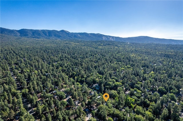 bird's eye view featuring a mountain view