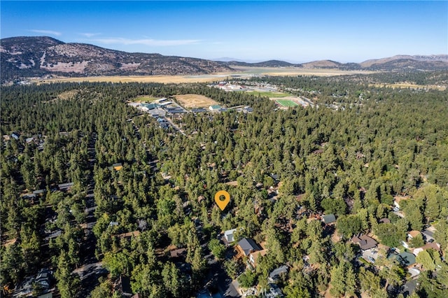 aerial view featuring a mountain view