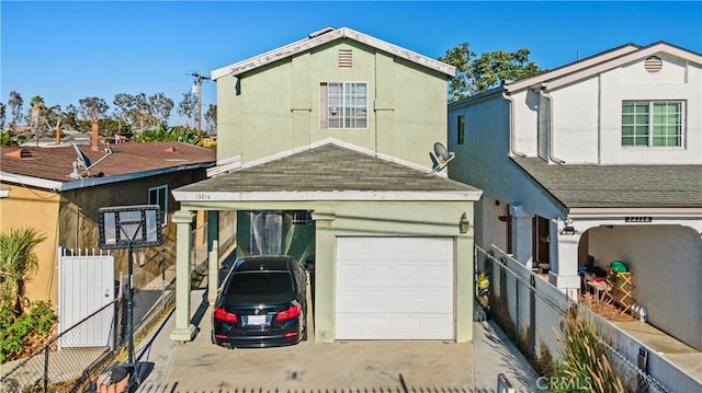 view of front of home featuring a garage