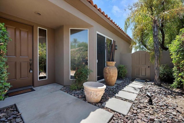 view of doorway to property