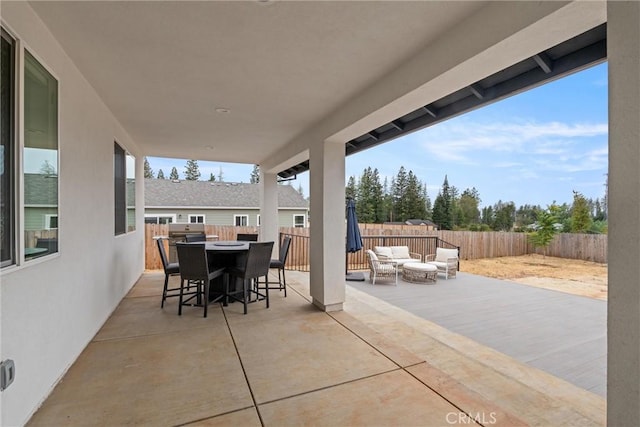 view of patio / terrace with outdoor lounge area