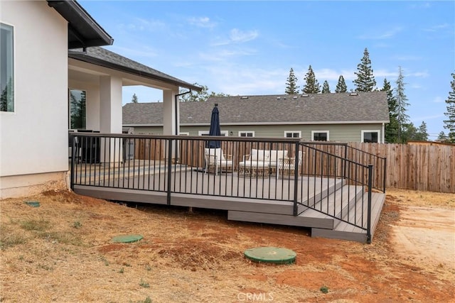 view of wooden deck