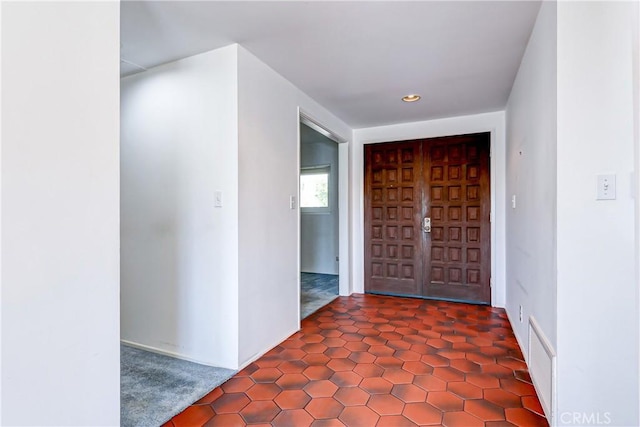 view of tiled foyer entrance