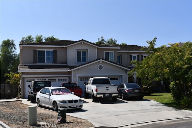 front of property featuring a garage