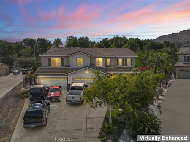 view of front of house featuring a garage