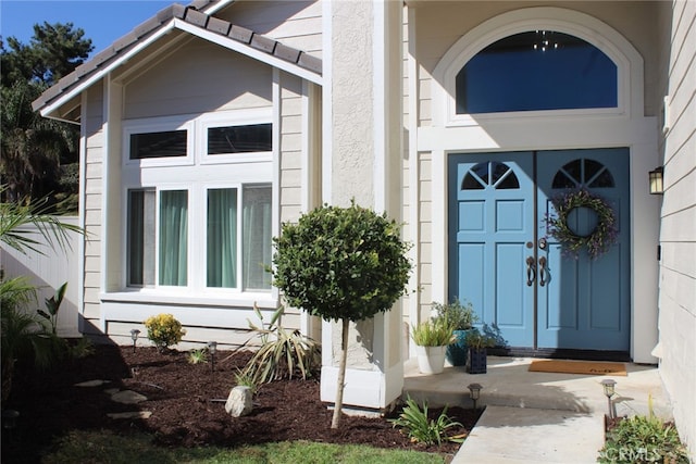 view of doorway to property