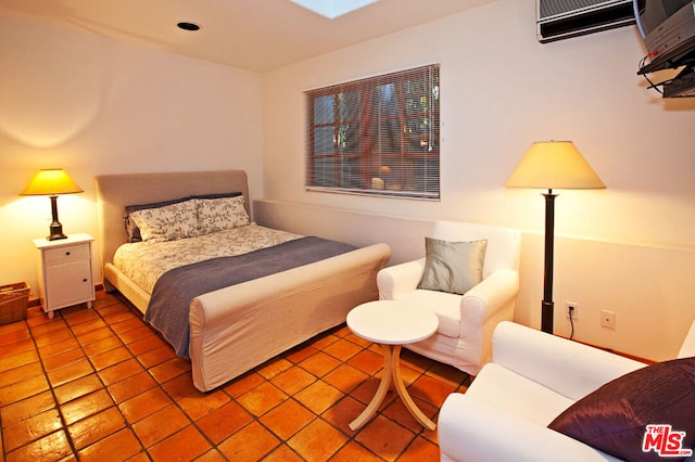 bedroom with tile patterned flooring