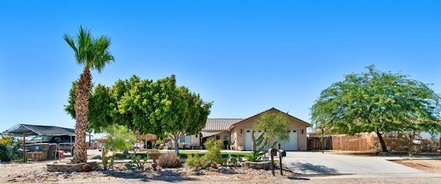 view of front facade featuring a garage