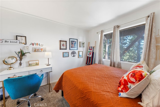 bedroom featuring carpet flooring