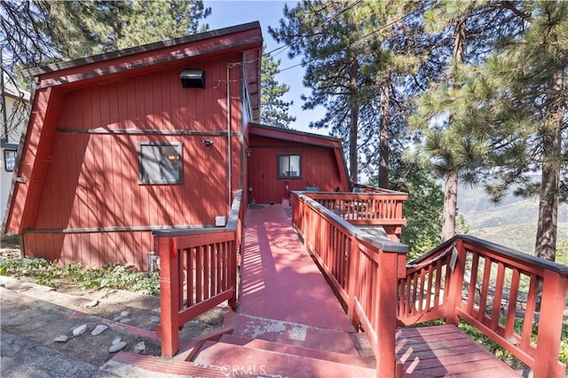 view of wooden deck