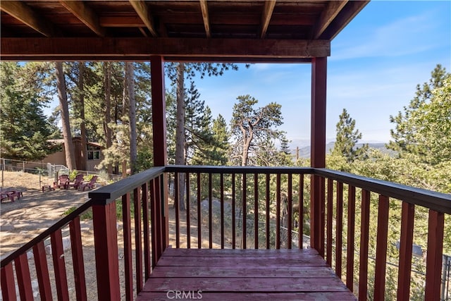 view of wooden deck