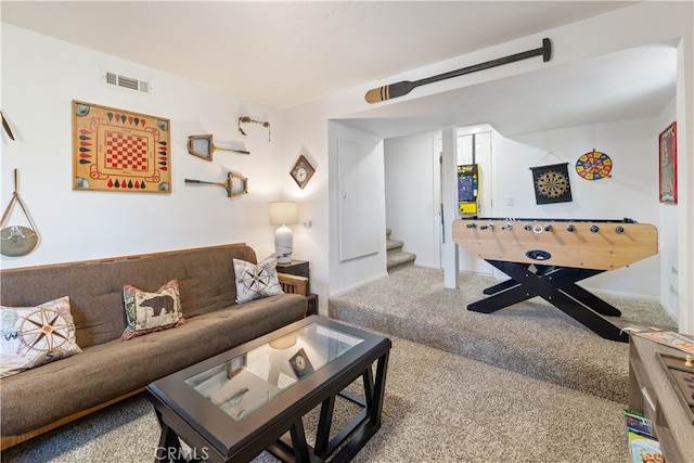 view of carpeted living room