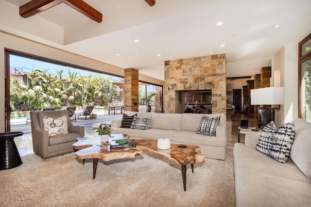 649 Seabright Ln, Solana Beach, CA 92075 - living area featuring healthy amount of natural light and recessed lighting