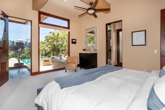 649 Seabright Ln, Solana Beach, CA 92075 - bedroom featuring access to outside and carpet flooring