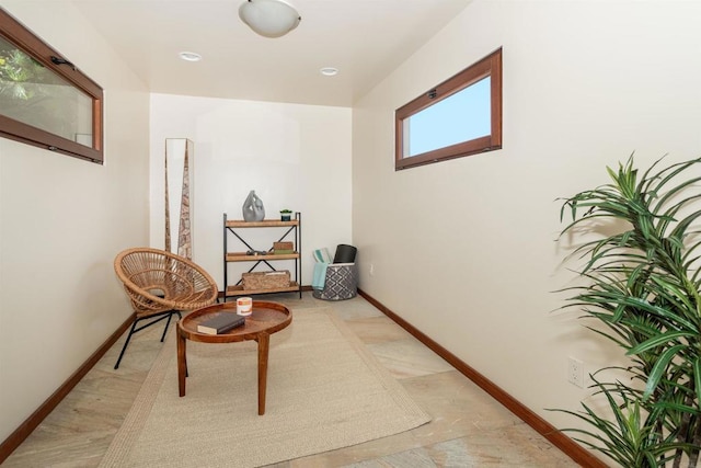 649 Seabright Ln, Solana Beach, CA 92075 - sitting room featuring baseboards and recessed lighting