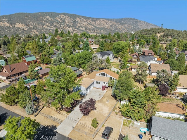 aerial view featuring a mountain view