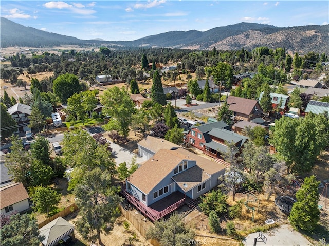 aerial view featuring a mountain view