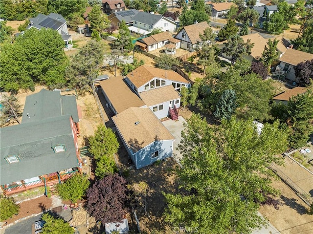 aerial view with a residential view