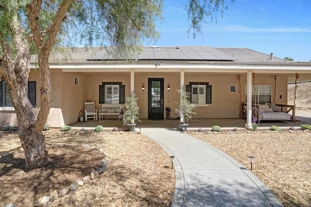 view of front of property with a porch