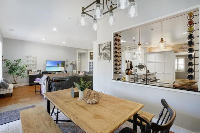 dining room featuring hardwood / wood-style flooring