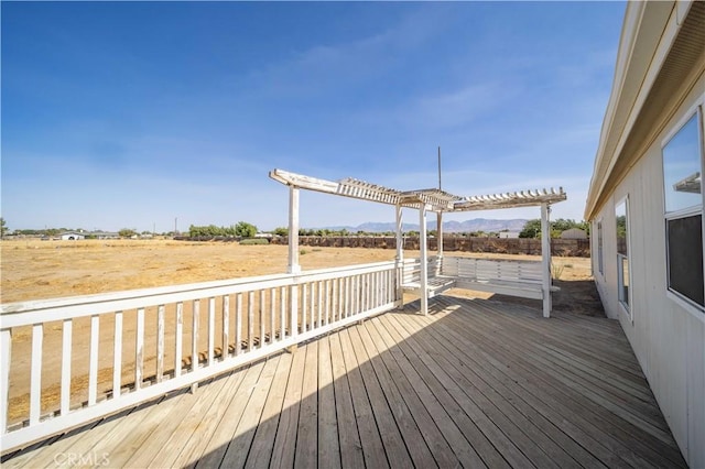 wooden deck with a pergola