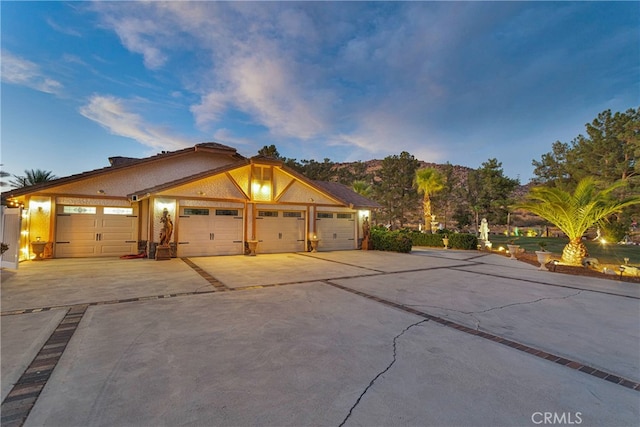 craftsman-style home with a garage