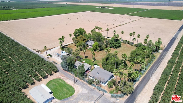 aerial view with a rural view