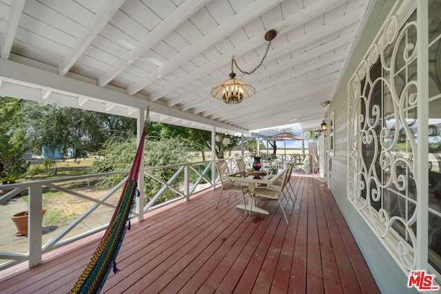 view of wooden terrace