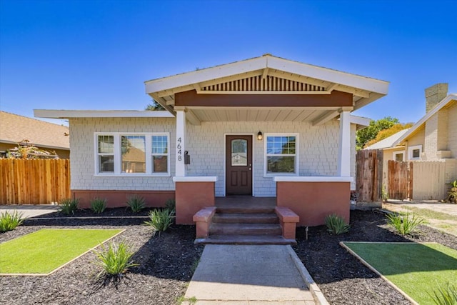 bungalow with covered porch