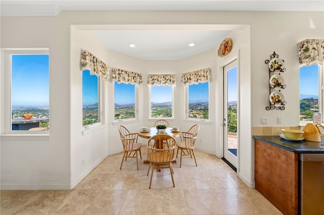 view of dining area