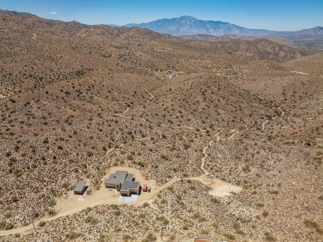 bird's eye view featuring a mountain view