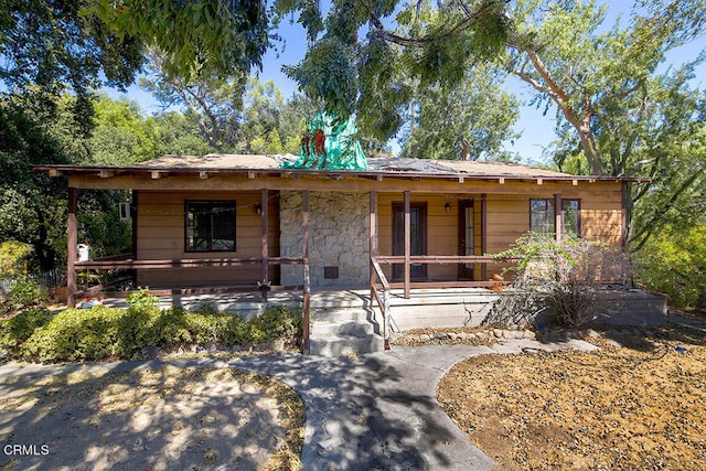 view of front of home with a porch