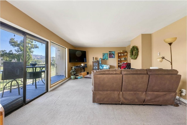 view of carpeted living room